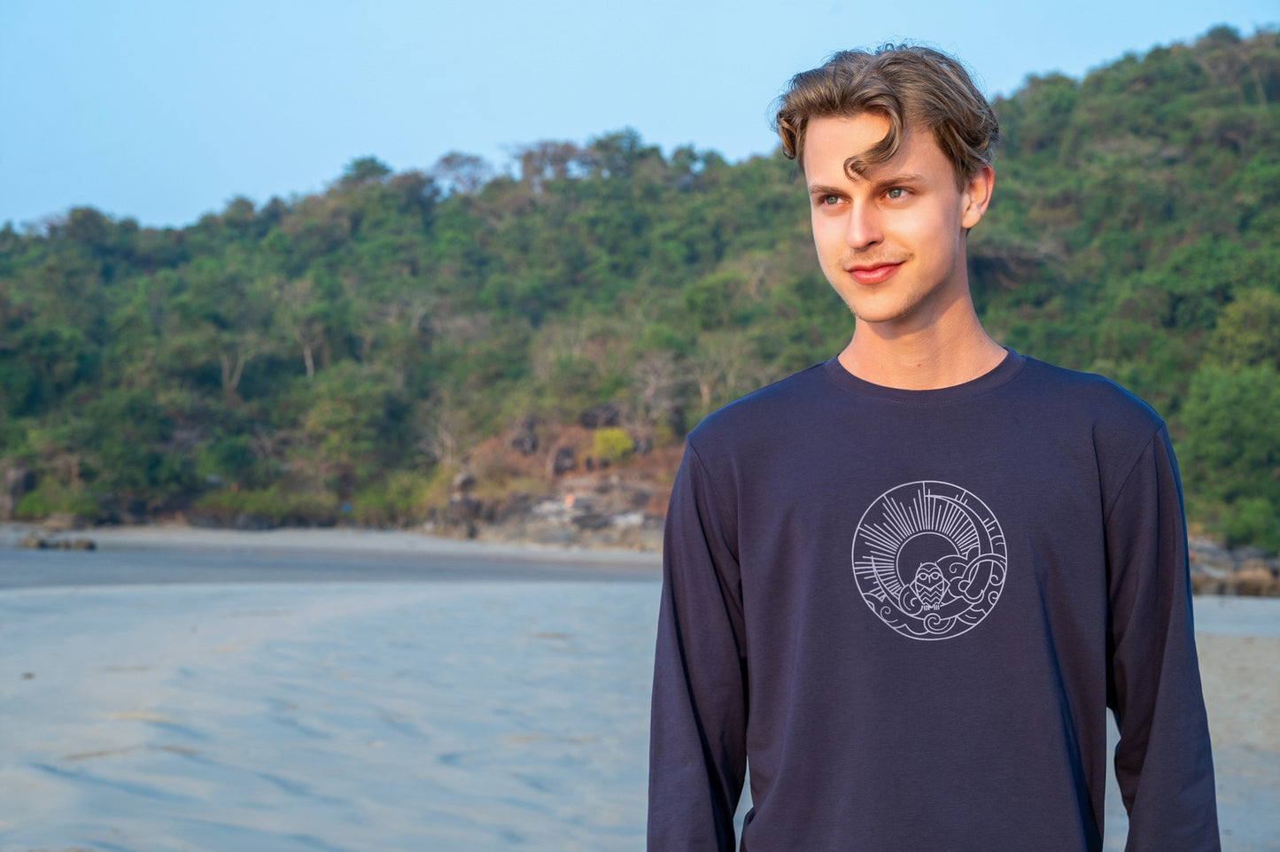 YB_62O - THOMAS - Organic Cotton Long Sleeve T-shirt - Owl Print