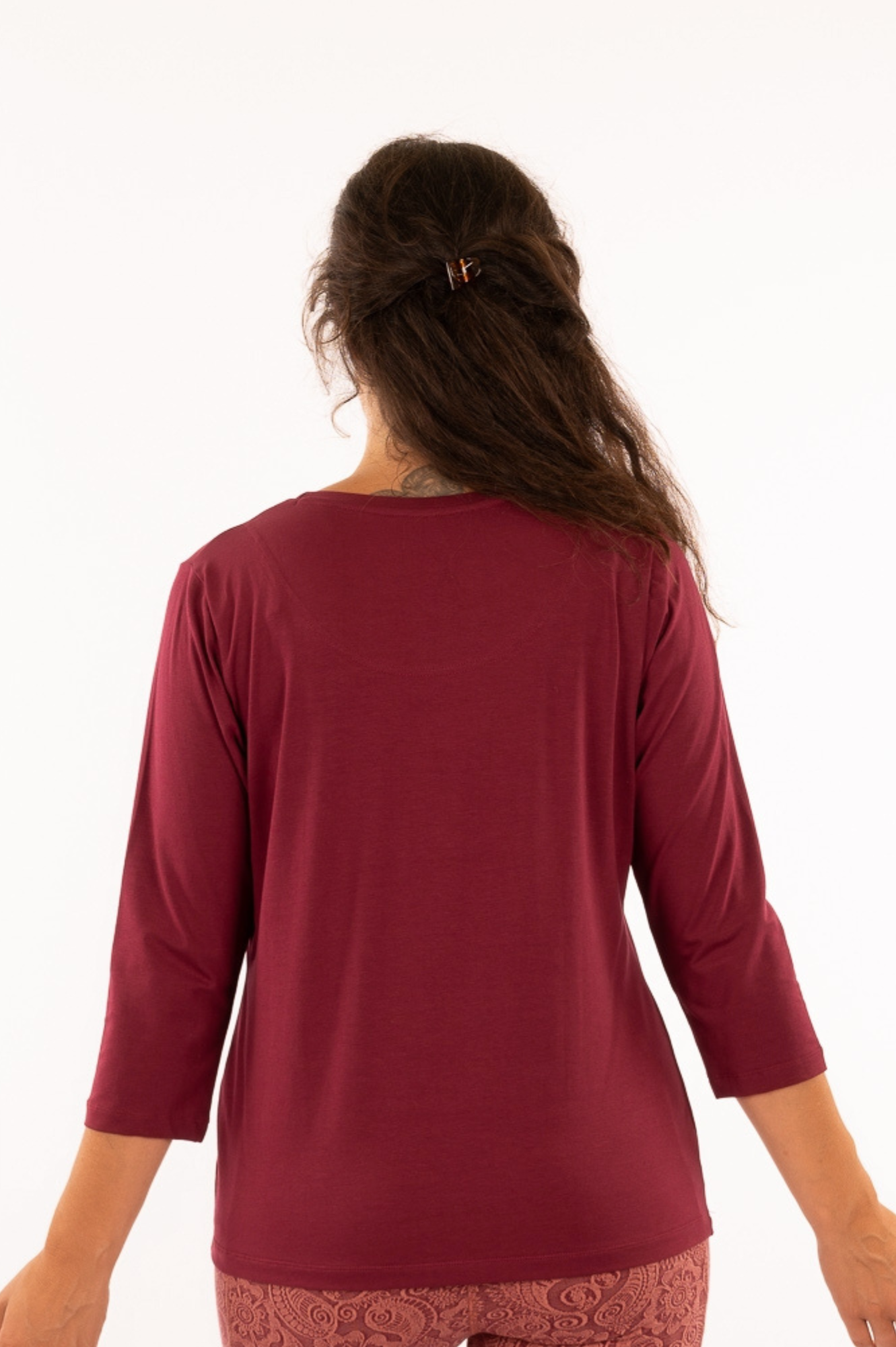 YB-06 - CARLO - T-shirt manches longues en coton bio sans imprimé