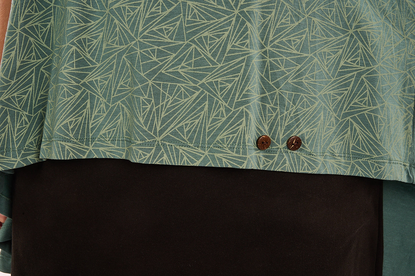 T1V-07 - TRIANGA - Tunique fluide en coton biologique à imprimé dégradé