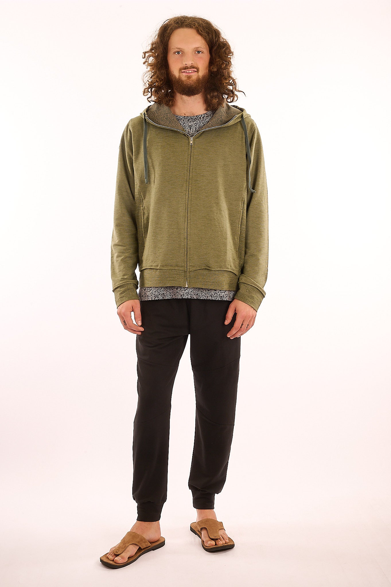 YB-02_NAT – Organic Cotton Hoodie Men's