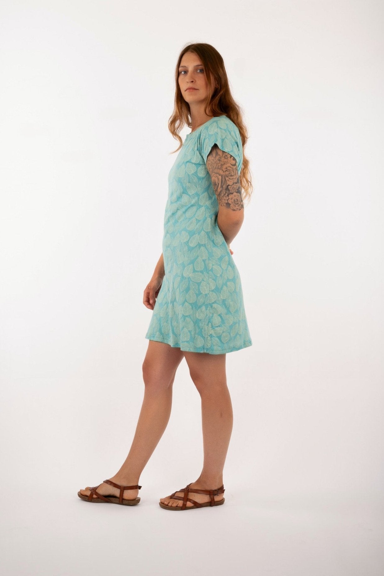 08-IKO : Tunique en maille fine de coton biologique à manches raglan