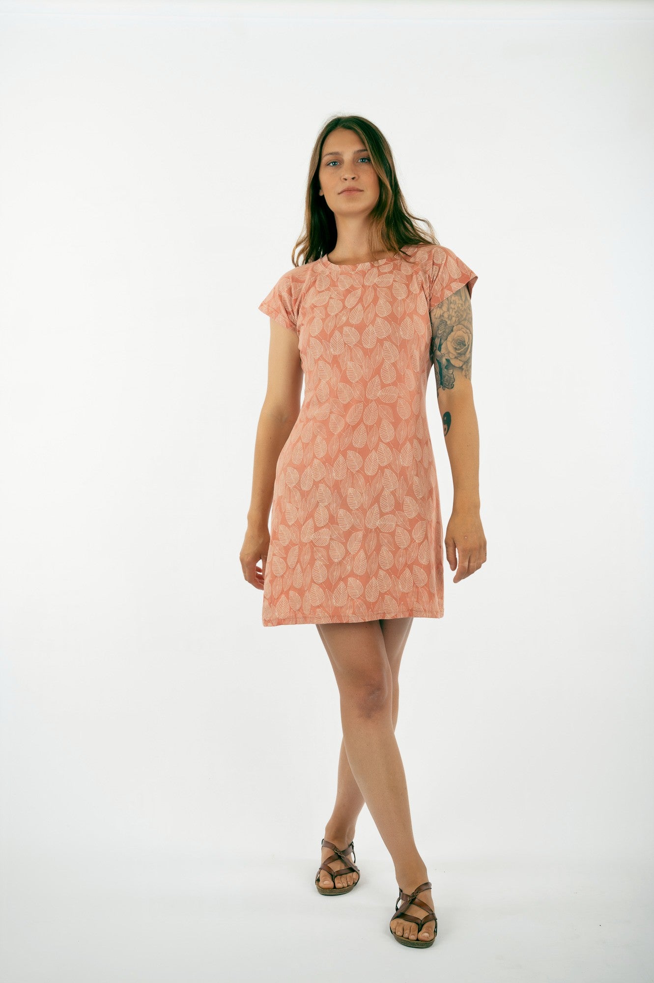 08-IKO : Tunique en maille fine de coton biologique à manches raglan