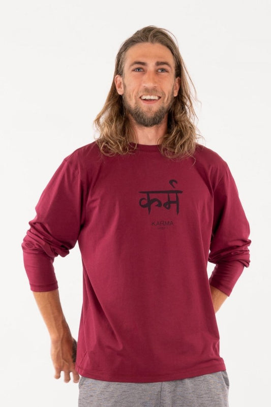 61_WEO_Long Sleeve T-shirt - Mulled Wine (KARMA)