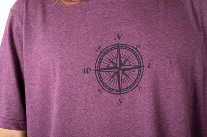 YB-61 - TOM - Organic Cotton Basic Men's  T-shirt - Compass Print