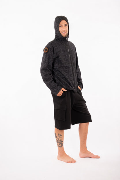 66_WOKI_Zipped Hoodie with Print