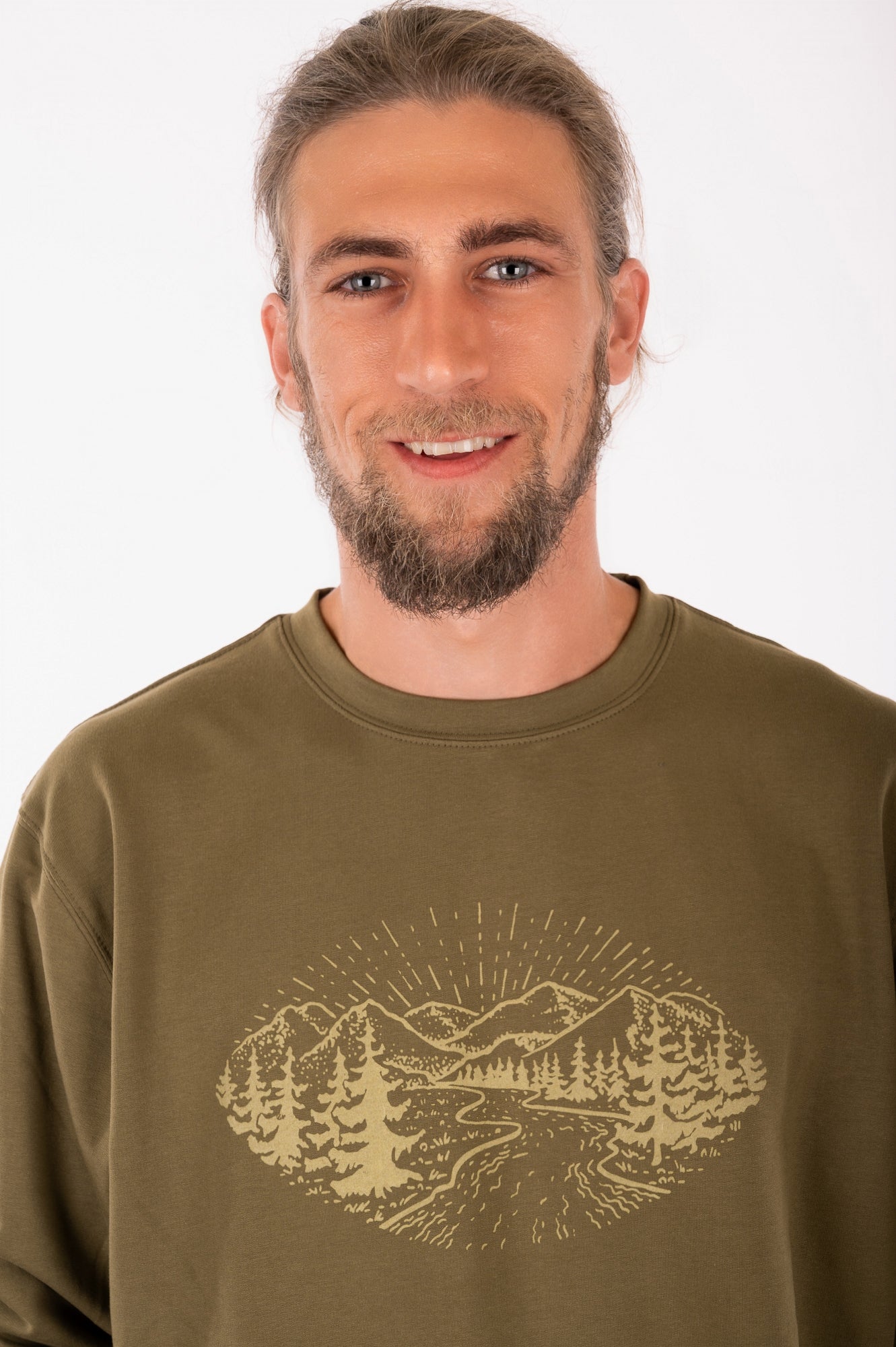 YB-65- HALO: Organic Cotton  French Terry Sweatshirt with print