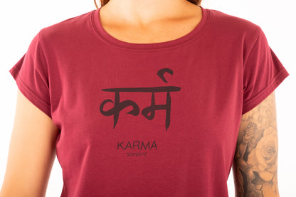 14_WEE_T-shirt- Wine (Karma print)