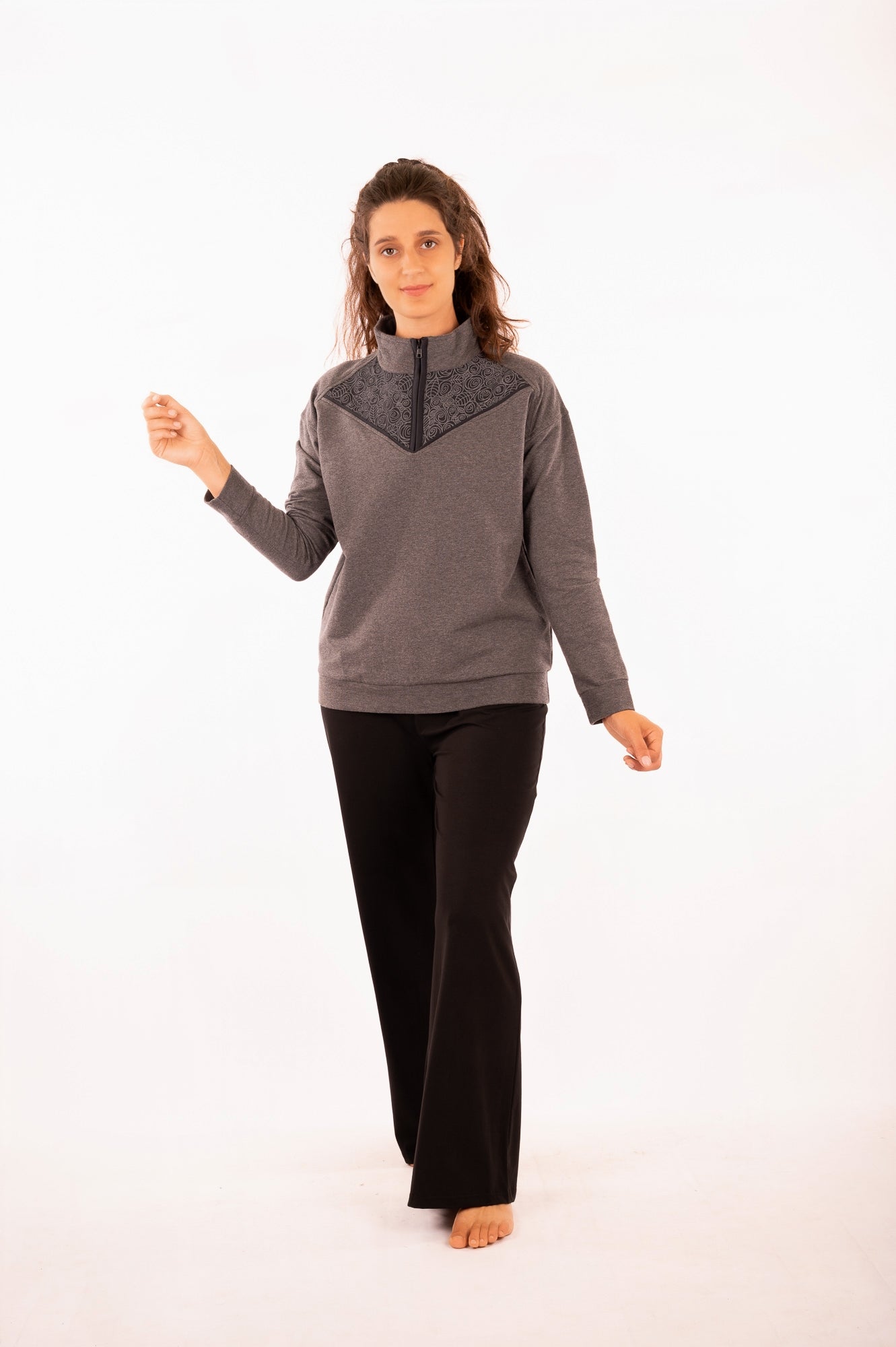 32_WIC_Organic Cottons Fleece Zipped Sweater