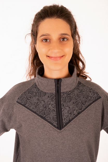 32_WIC_Organic Cottons Fleece Zipped Sweater