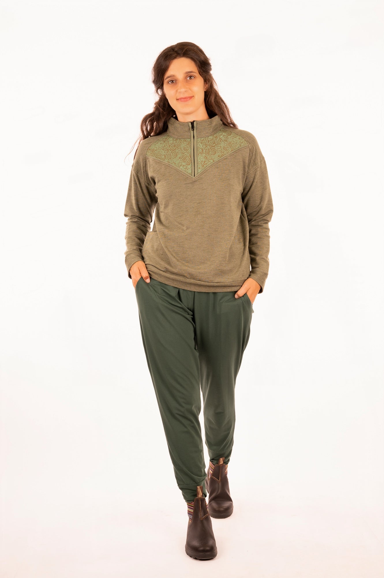 32_WIC_Organic Cottons Fleece Zipped Sweater