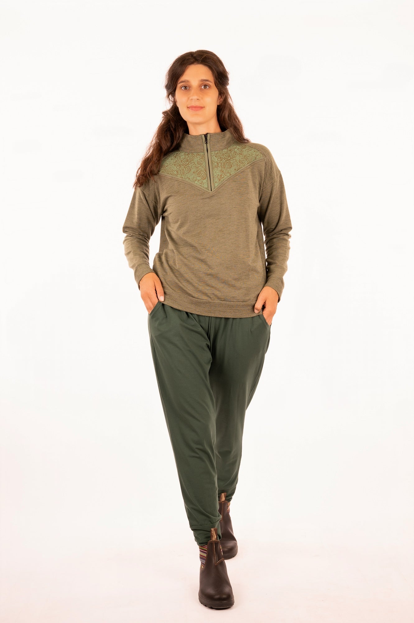 32_WIC_Organic Cottons Fleece Zipped Sweater