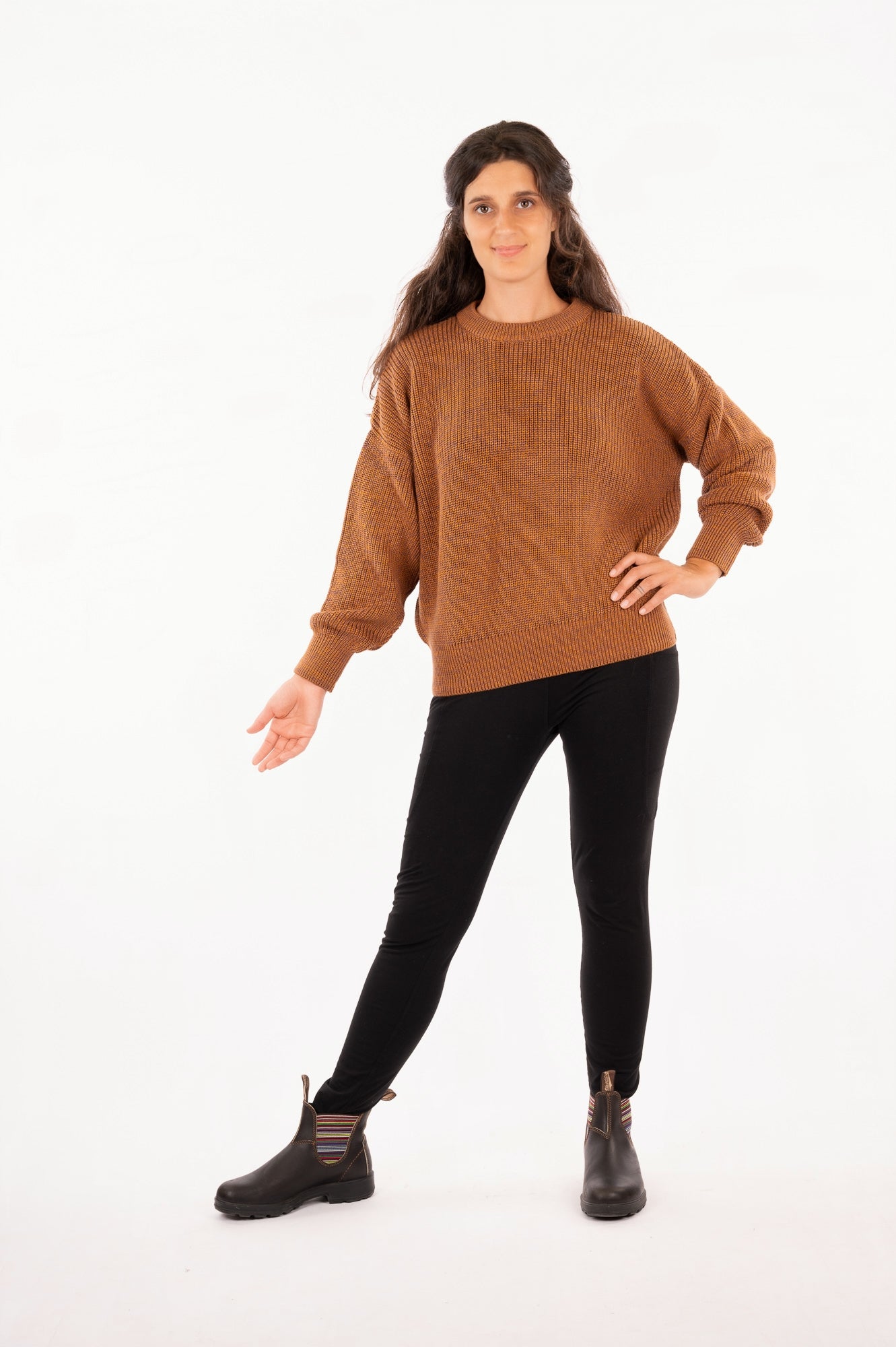 YKF25-02 - Organic Cotton - 2 Tones Knitted Sweater