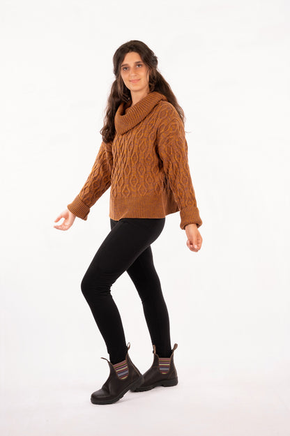 TKF25-01_TADA_Oraganic Torsado Knit Sweater (Two-tone)