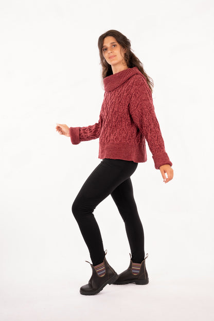 TKF25-01_TADA_Oraganic Torsado Knit Sweater (Two-tone)