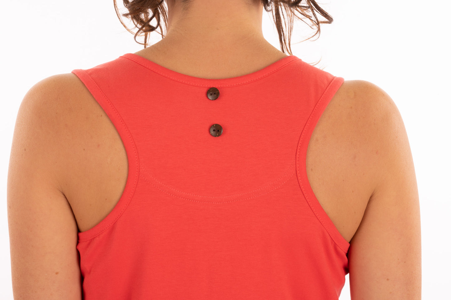 T1V-11 - LOTUS BLEU – Robe en coton bio avec patch lotus