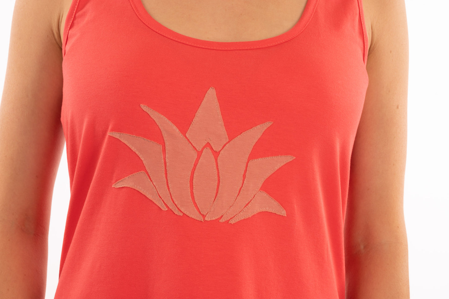 T1V-11 - LOTUS BLEU – Robe en coton bio avec patch lotus