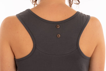 T1V-11 - LOTUS BLEU – Robe en coton bio avec patch lotus