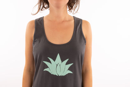 T1V-11 - LOTUS BLEU – Robe en coton bio avec patch lotus