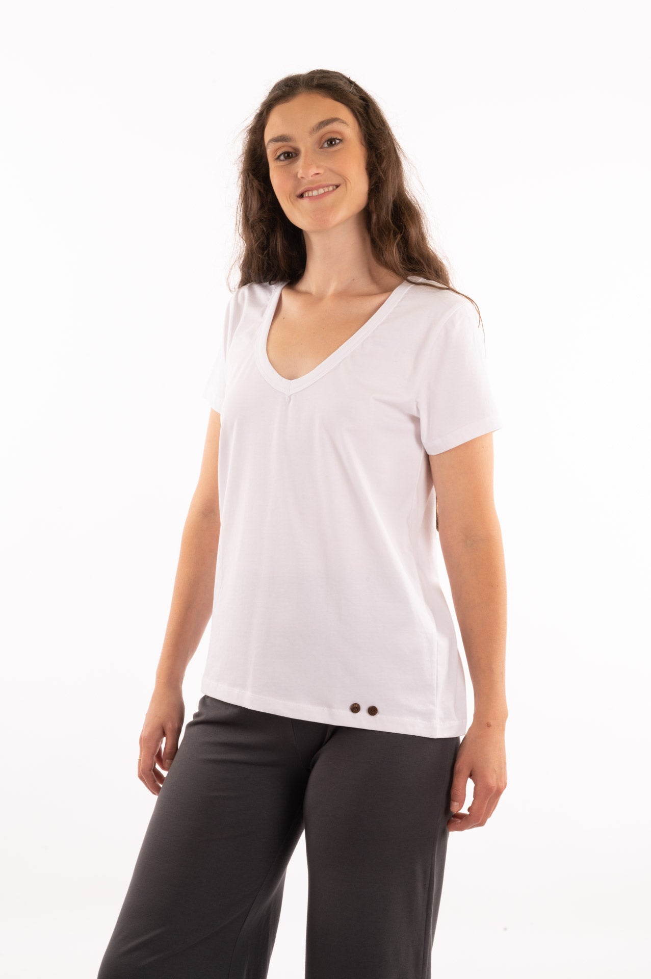 T1V-18 – VIA — Organic Cotton V-Neck T-Shirt