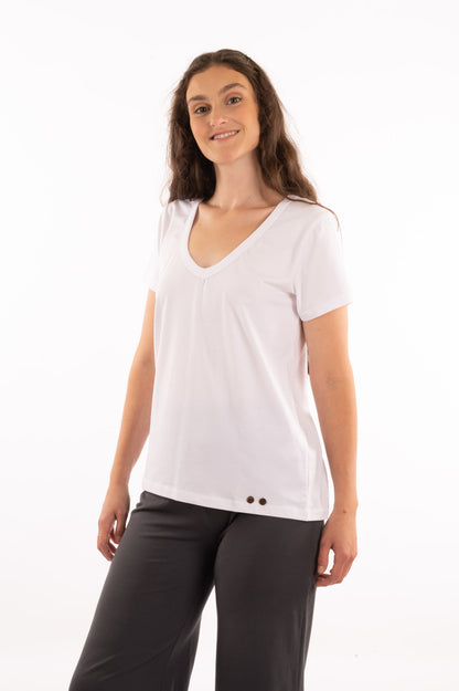 T1V-18 – VIA — Organic Cotton V-Neck T-Shirt