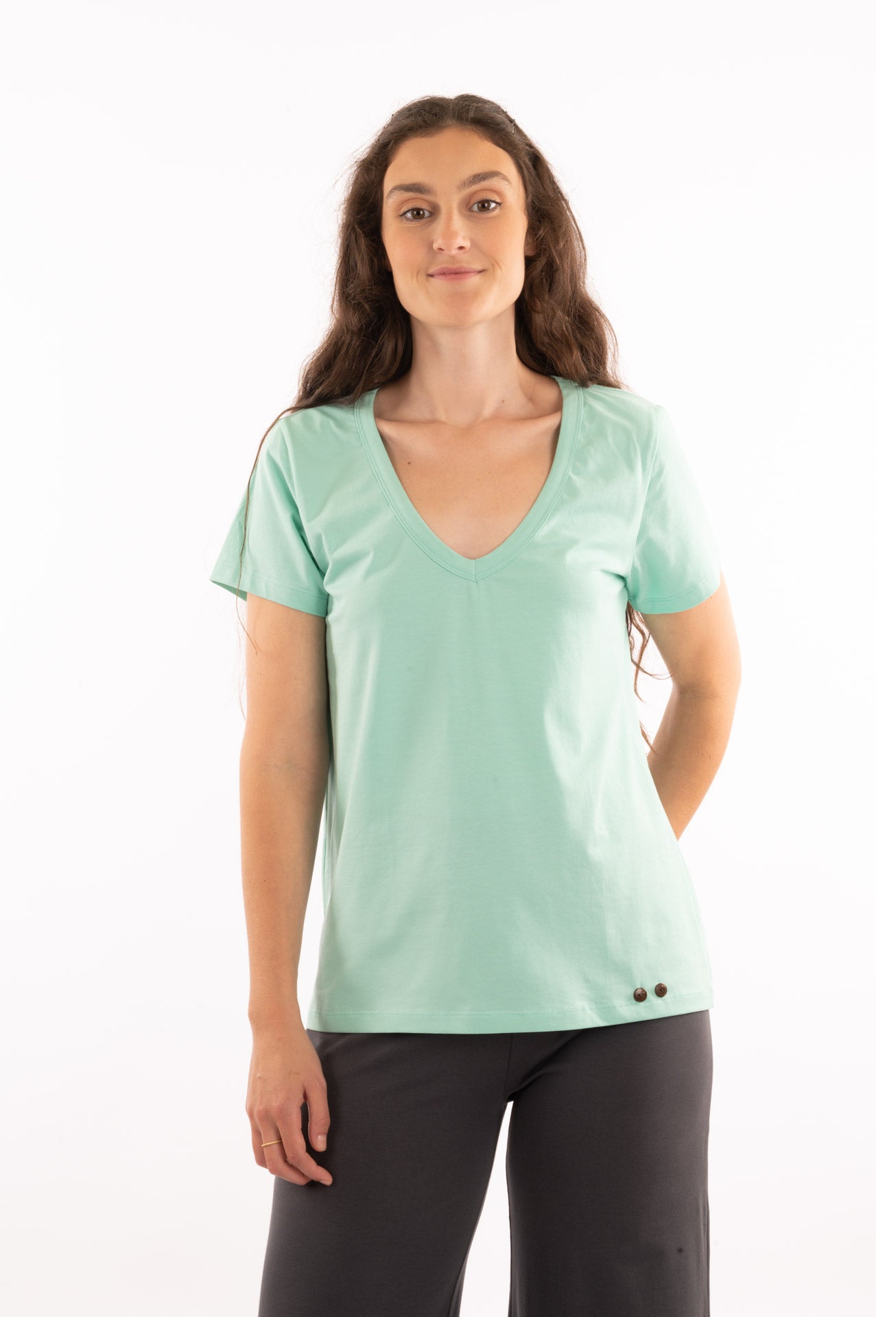 T1V-18 – VIA — Organic Cotton V-Neck T-Shirt