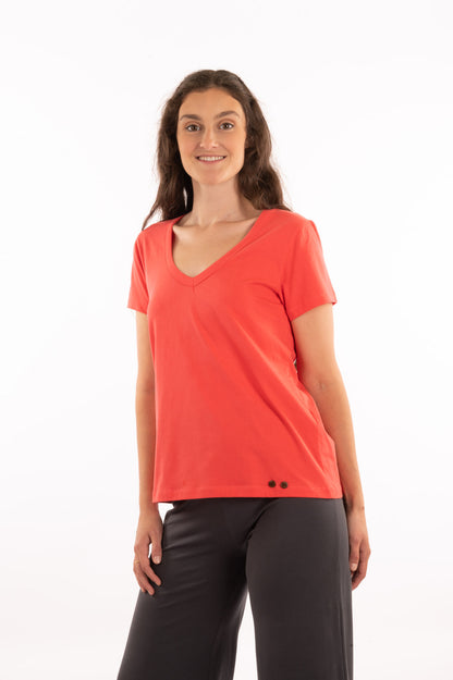 T1V-18 – VIA — Organic Cotton V-Neck T-Shirt