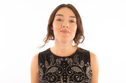 T1V-39 - FLEUR – Robe en coton bio à imprimé floral