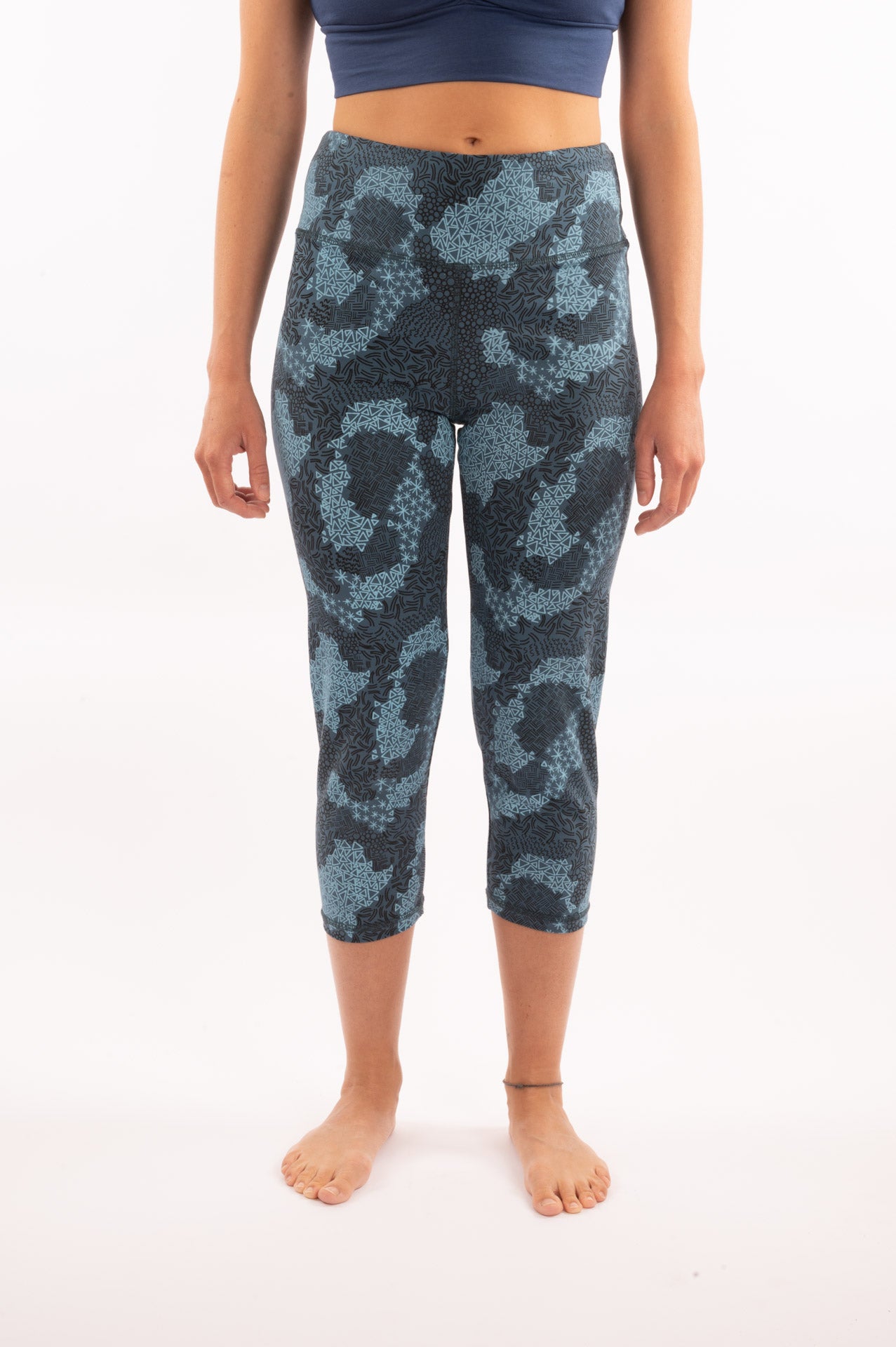 YB-38 - POL - Legging 3/4 en coton biologique imprimé avec poche
