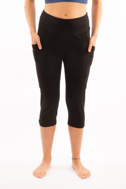 YB-38 - POL - Legging 3/4 en coton biologique imprimé avec poche