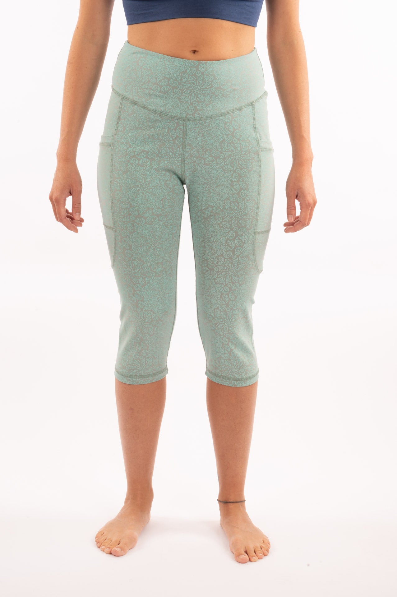 YB-38 - POL - Legging 3/4 en coton biologique imprimé avec poche