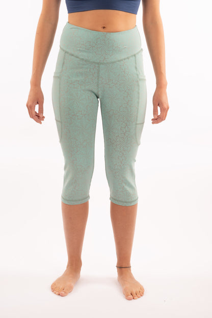 YB-38 - POL - Legging 3/4 en coton biologique imprimé avec poche