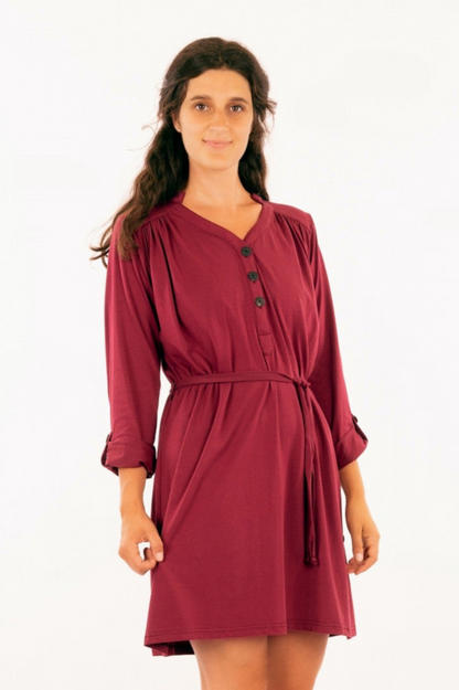 01_WIL - Organic Cotton Flowy Shirt Dress