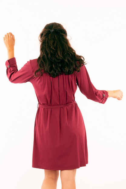 01_WIL - Organic Cotton Flowy Shirt Dress