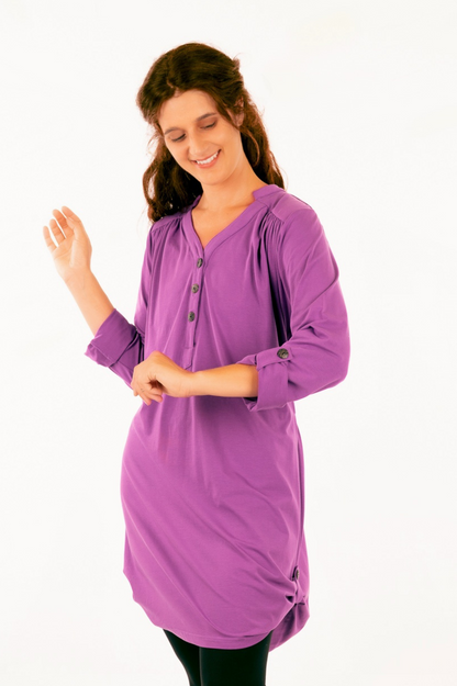 01_WIL - Organic Cotton Flowy Shirt Dress