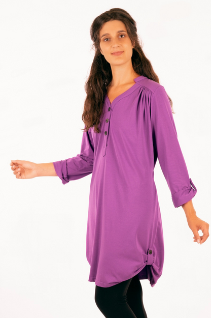 01_WIL - Organic Cotton Flowy Shirt Dress