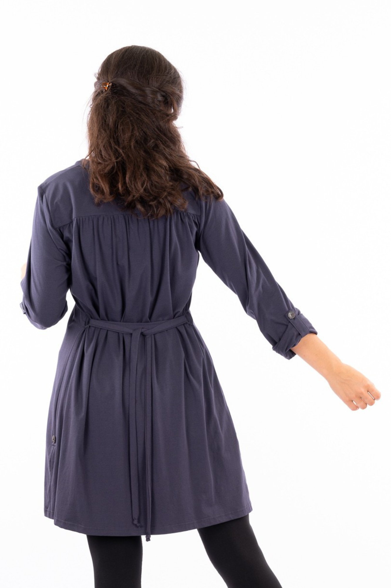 01_WIL - Organic Cotton Flowy Shirt Dress