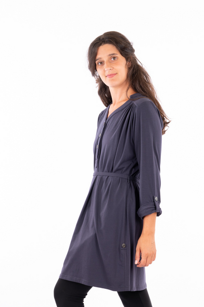 01_WIL - Organic Cotton Flowy Shirt Dress