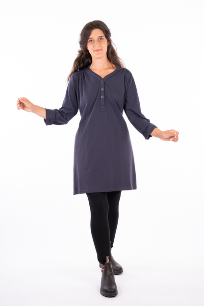 01_WIL - Organic Cotton Flowy Shirt Dress
