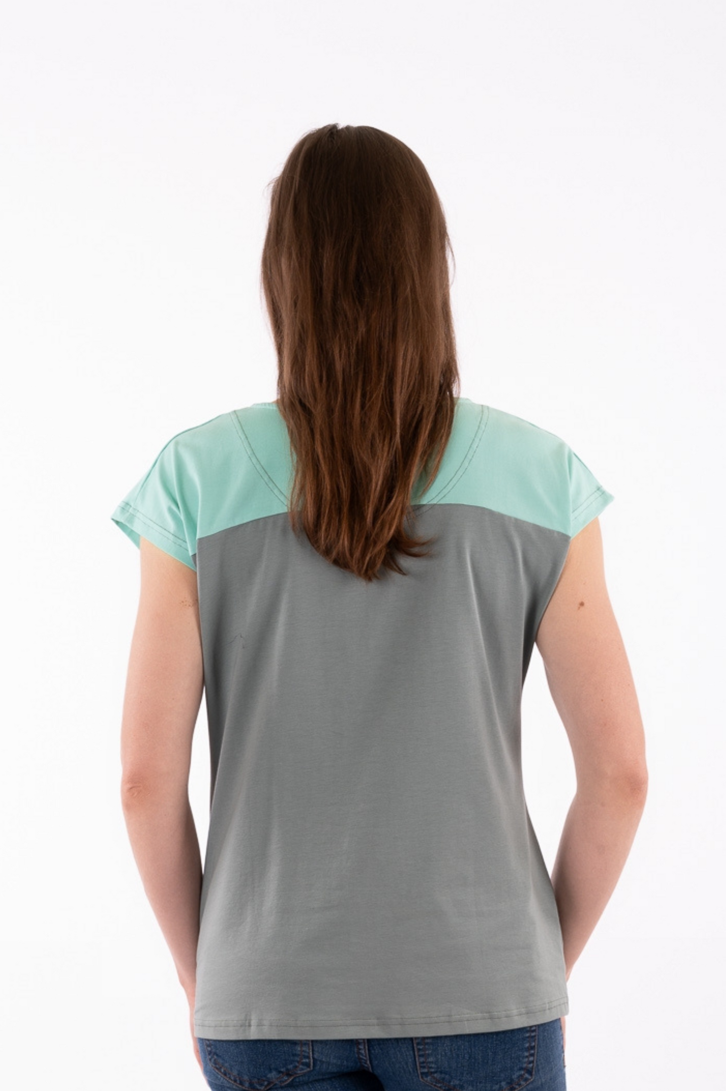 15-IYU: Organic Cotton Cap Sleeves 2 Tones Tee