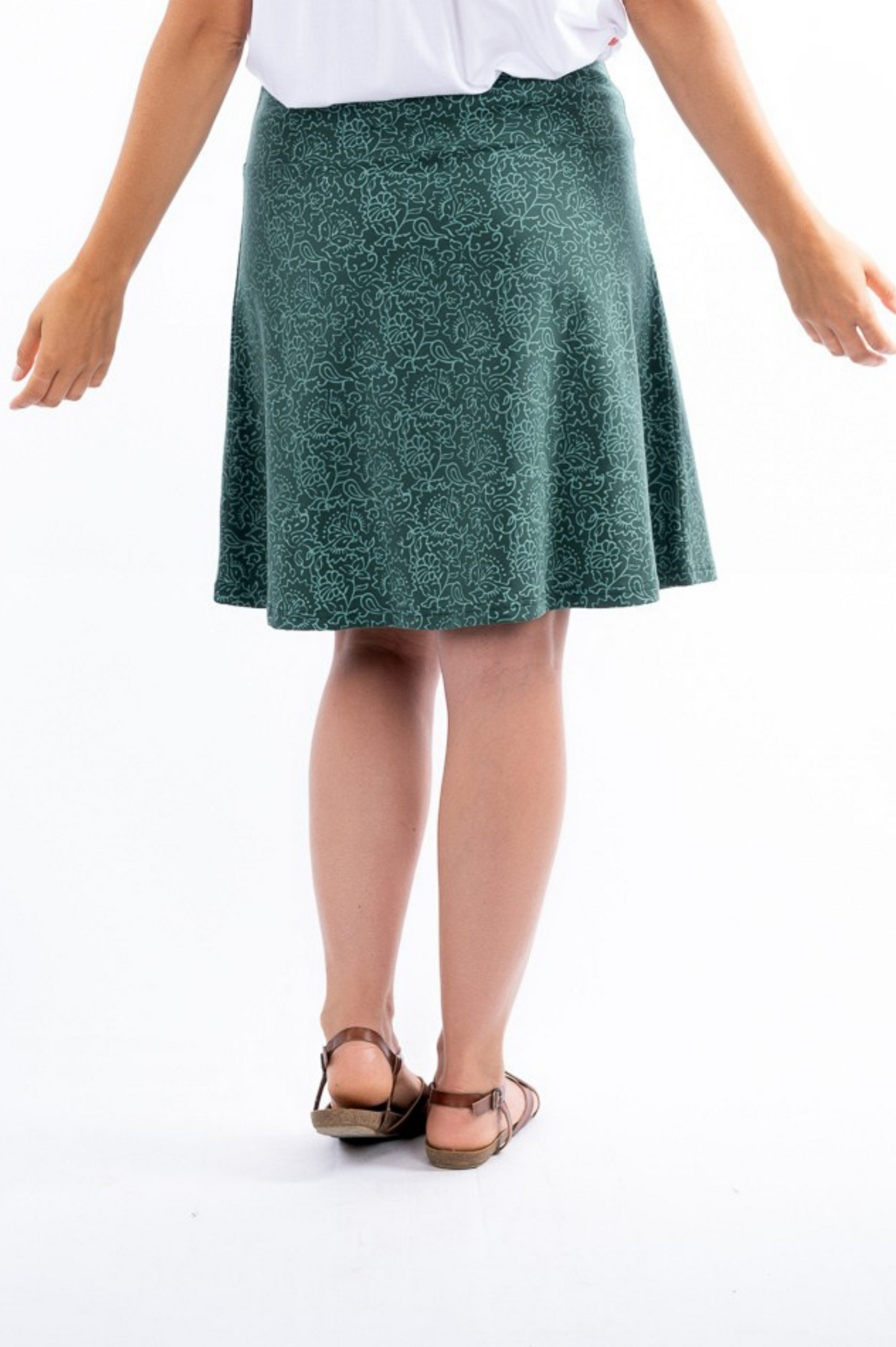 21_IVI: Organic Cotton A-line skirt Printed