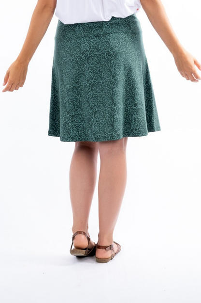 21_IVI: Organic Cotton A-line skirt Printed