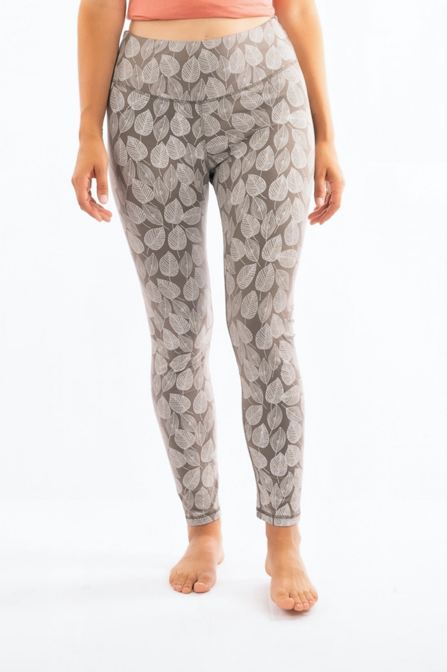 YB-11L - LILI Feuilles : Legging en coton biologique imprimé