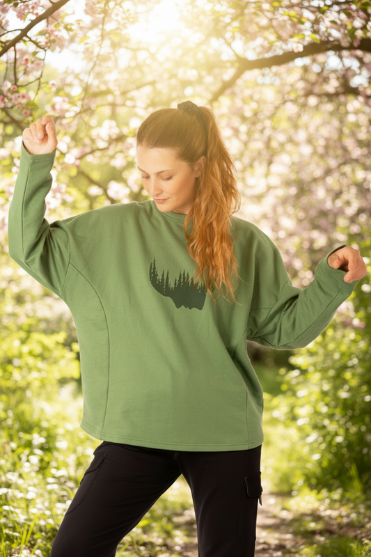 YB-04 - SHANTA – Organic Cotton OCF Sweater with Print
