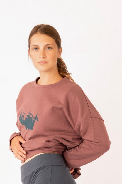 YB-04 - SHANTA – Organic Cotton OCF Sweater with Print