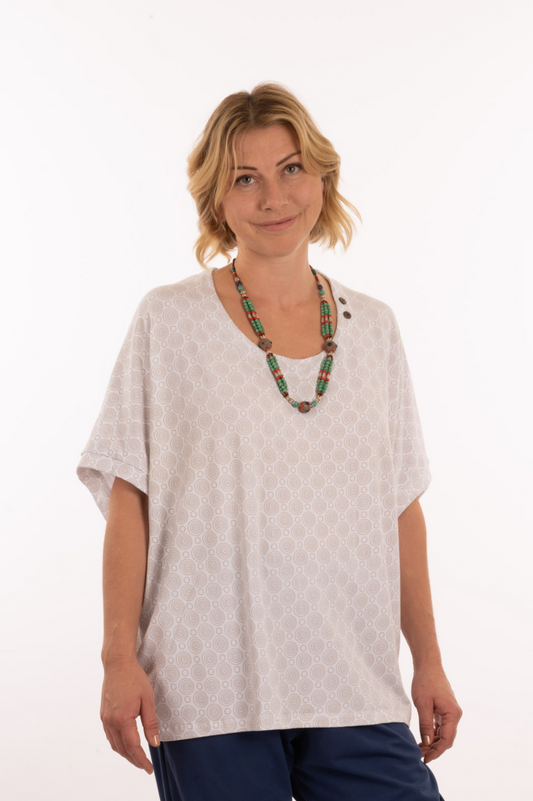T1V-22 – KATIA — Haut très ample en coton bio