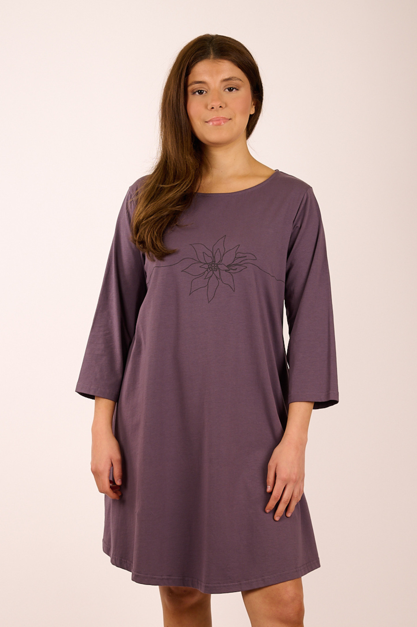 TF25-04 - ZELIA - Robe simple en coton biologique imprimé