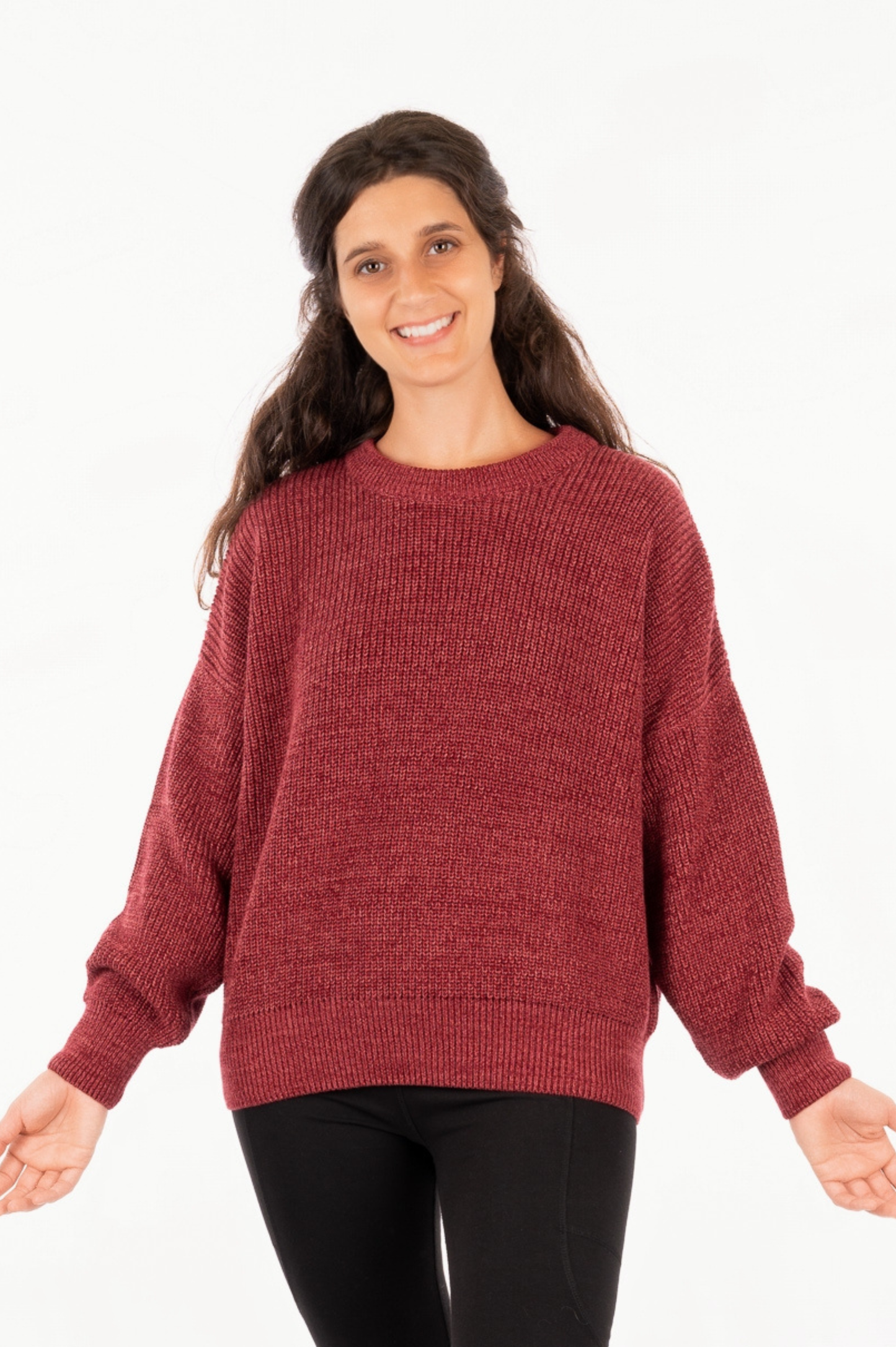YKF25-02_HUT - Pull tricoté en coton biologique 2 tons