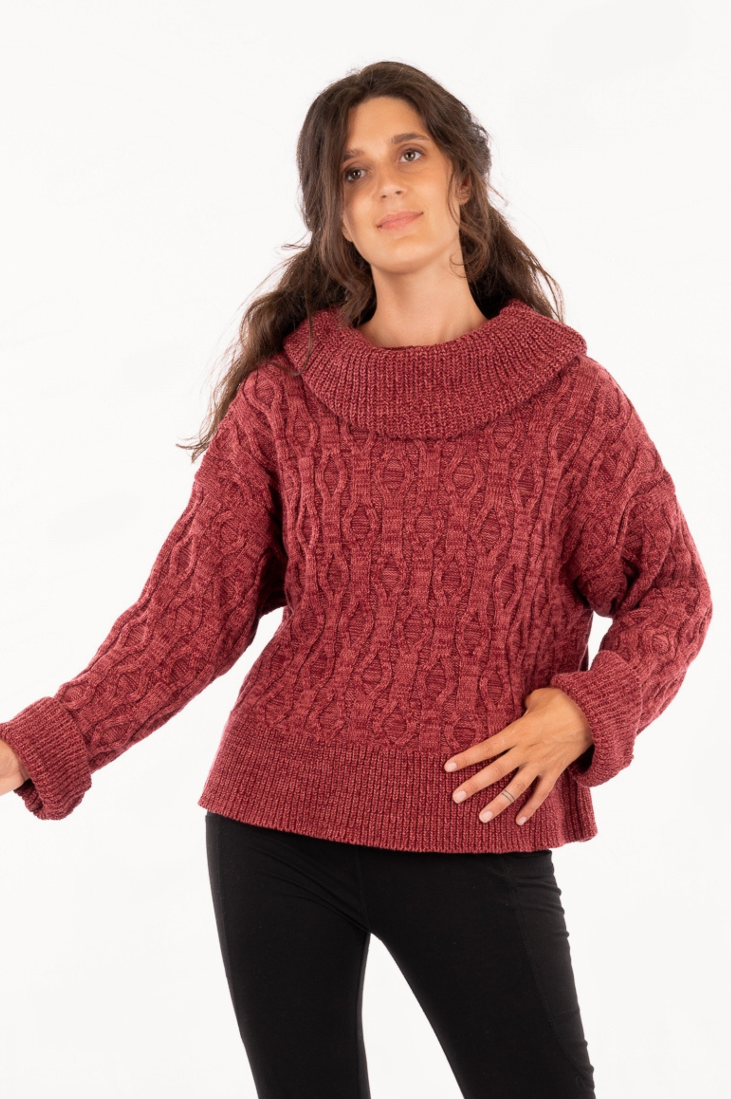 TKF25-01_TADA - Organic Cotton - Torsado Knit Sweater (Two-tone)