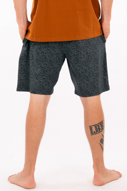 69-PAJA : Short homme en coton biologique imprimé vagues