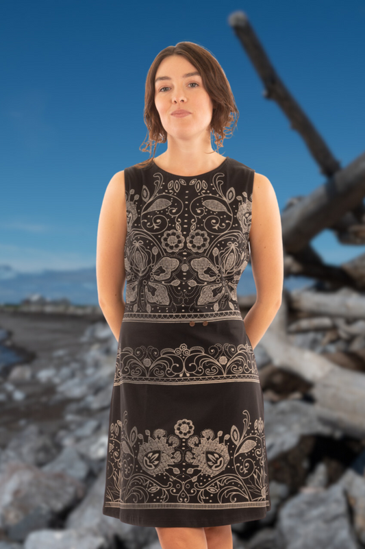 T1V-39 - FLEUR – Robe en coton bio à imprimé floral